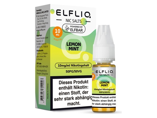[CHD-10095] ELFLIQ LEMON MINT 10MG