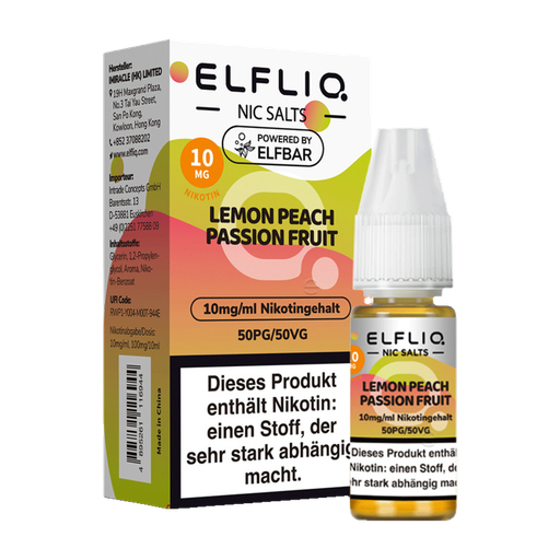 [CHD-10096] ELFLIQ LEMON PEACH PASSION FRUIT 10MG