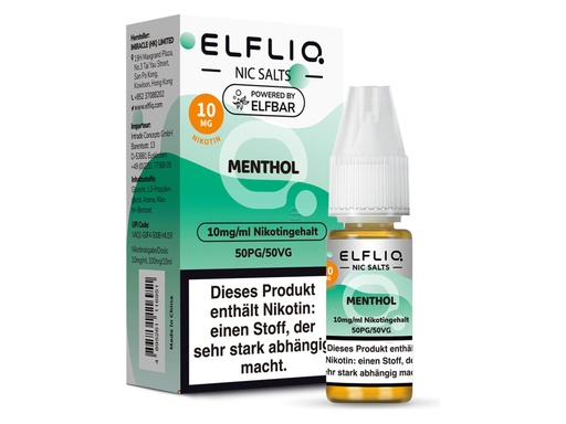 [CHD-10098] ELFLIQ MENTHOL 10MG