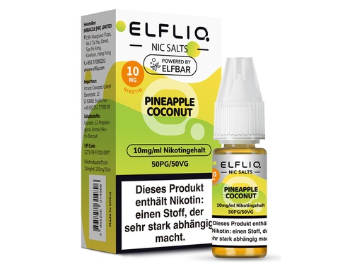 [CHD-10101] ELFLIQ PINEAPPLE COCONUT 10MG