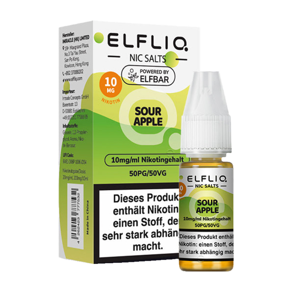 ELFLIQ SOUR APPLE 10MG