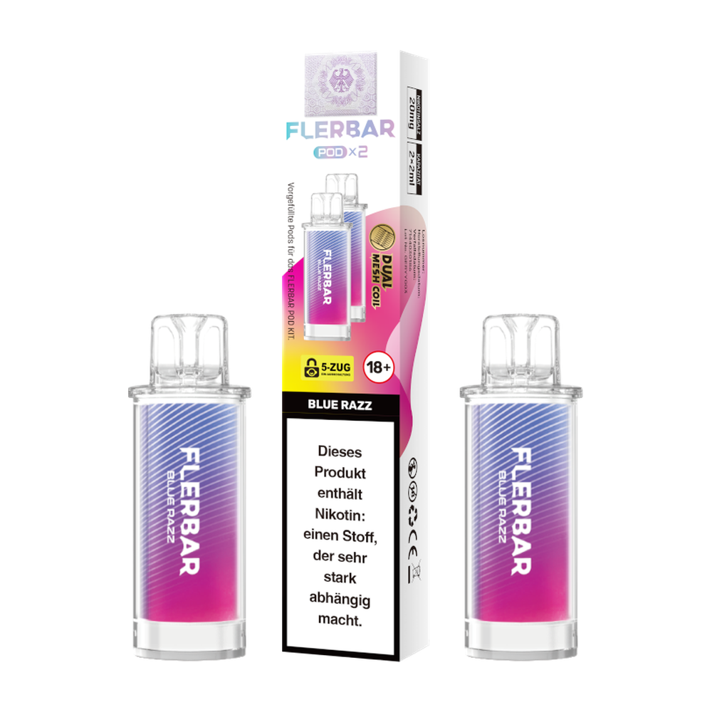 FLERBAR POD BLUE RAZZ 20MG