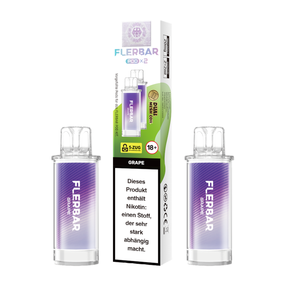 FLERBAR POD GRAPE 20MG