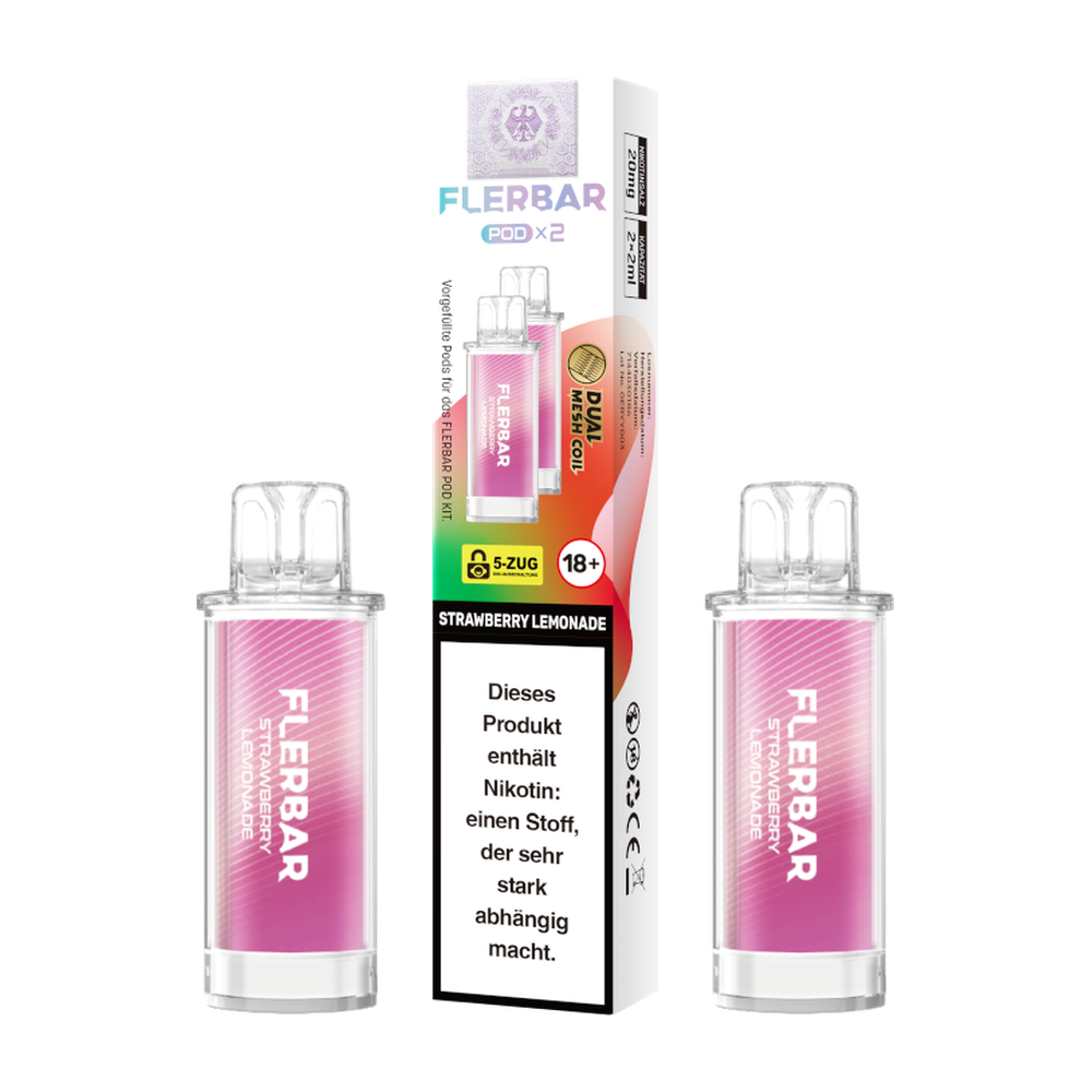 FLERBAR POD STRAWBERRY LEMONADE 20MG