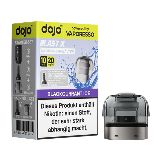 [CHD-10837] Dojo Blast X Nachfüllbehälter Blackcurrant Ice (5er Gebinde)