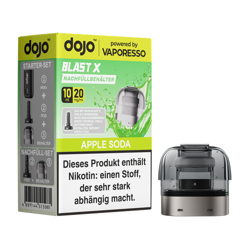[CHD-10839] Dojo Blast X Nachfüllbehälter Apple Soda (5er Gebinde)