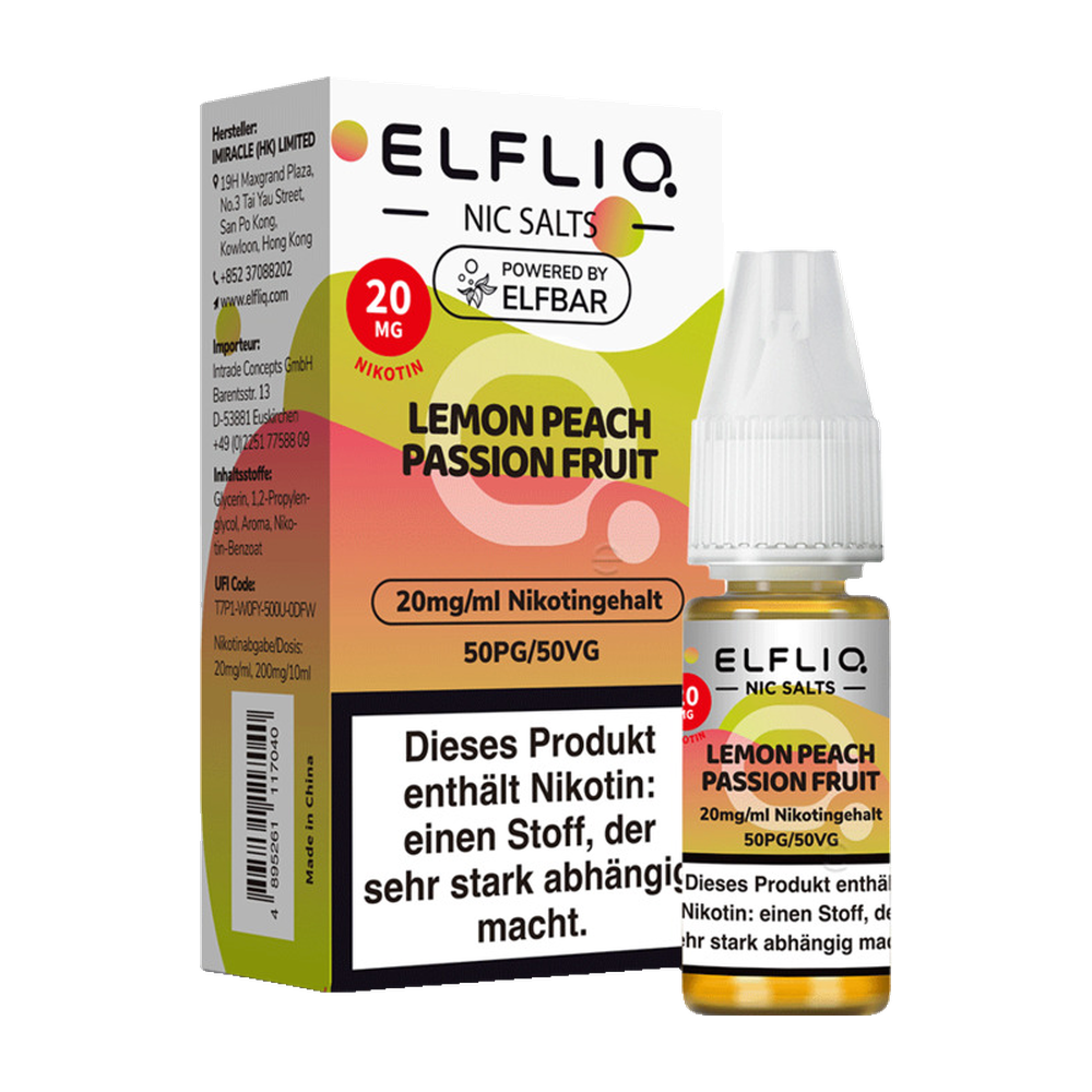 ELFLIQ LEMON PEACH PASSION FRUIT 20MG