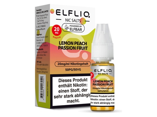 [CHD-10126] ELFLIQ LEMON PEACH PASSION FRUIT 20MG