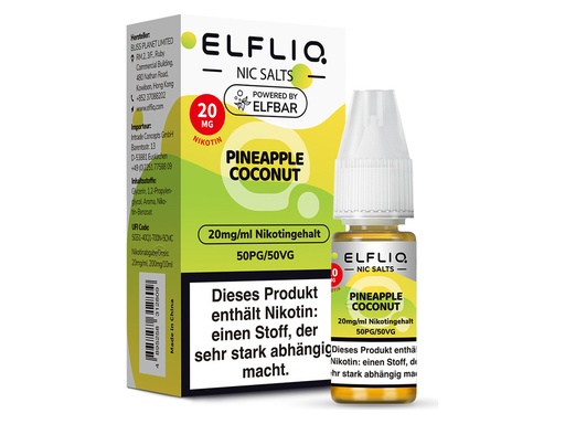 [CHD-10131] ELFLIQ PINEAPPLE COCONUT 20MG