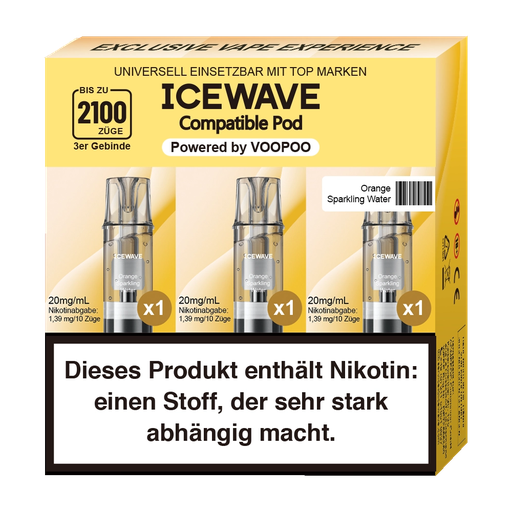 [CHD-10915] Icewave Orange Sparkling Water 20mg 3er