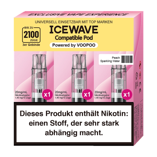 [CHD-10916] Icewave Peach Sparkling Water 20mg 3er
