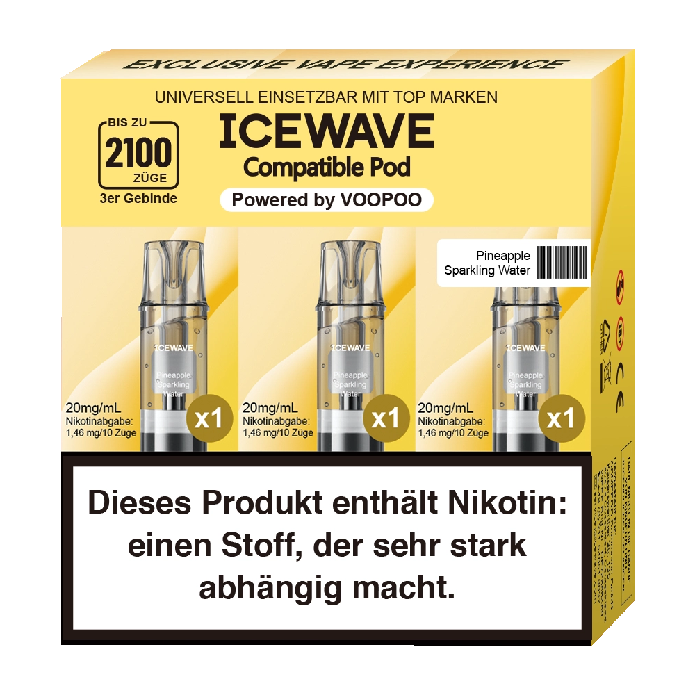 Icewave Pineapple Sparkling Water 20mg 3er