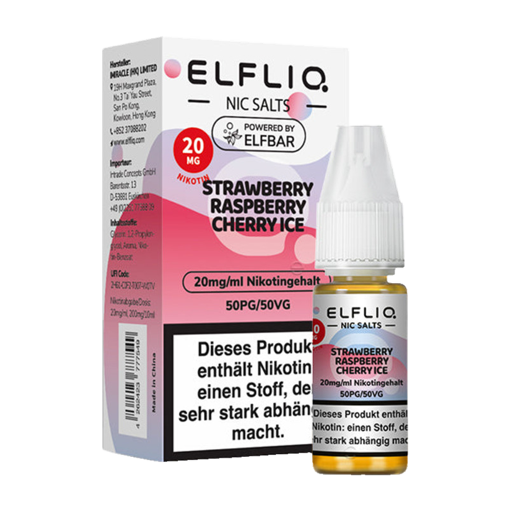 ELFLIQ STRAWBERRY RASPBERRY CHERRY ICE 20MG