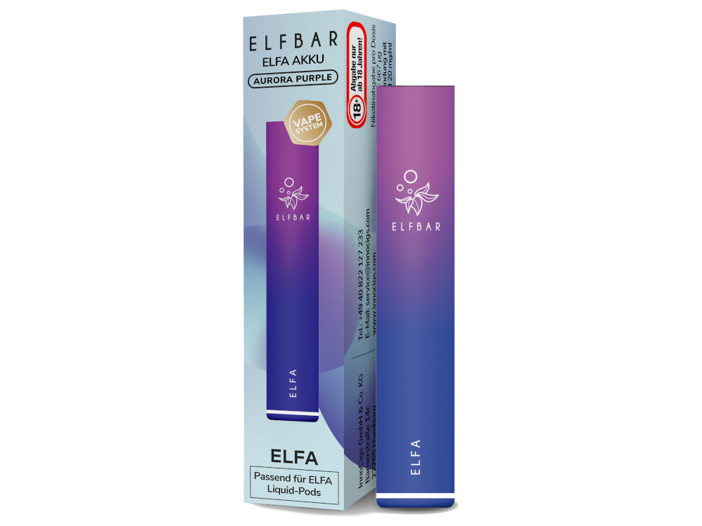 ELFBAR ELFA AKKU 500 AURORA- PURPLE