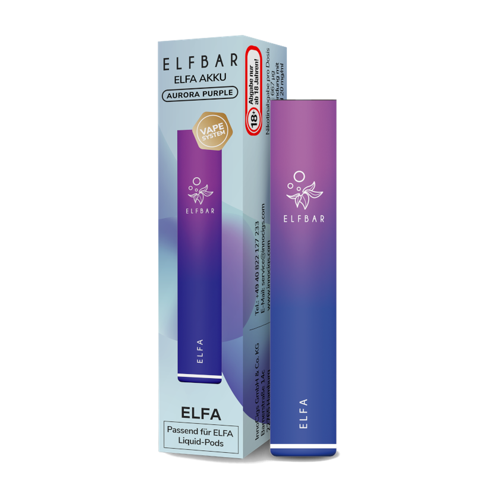 ELFBAR ELFA AKKU 500 AURORA-PURPLE