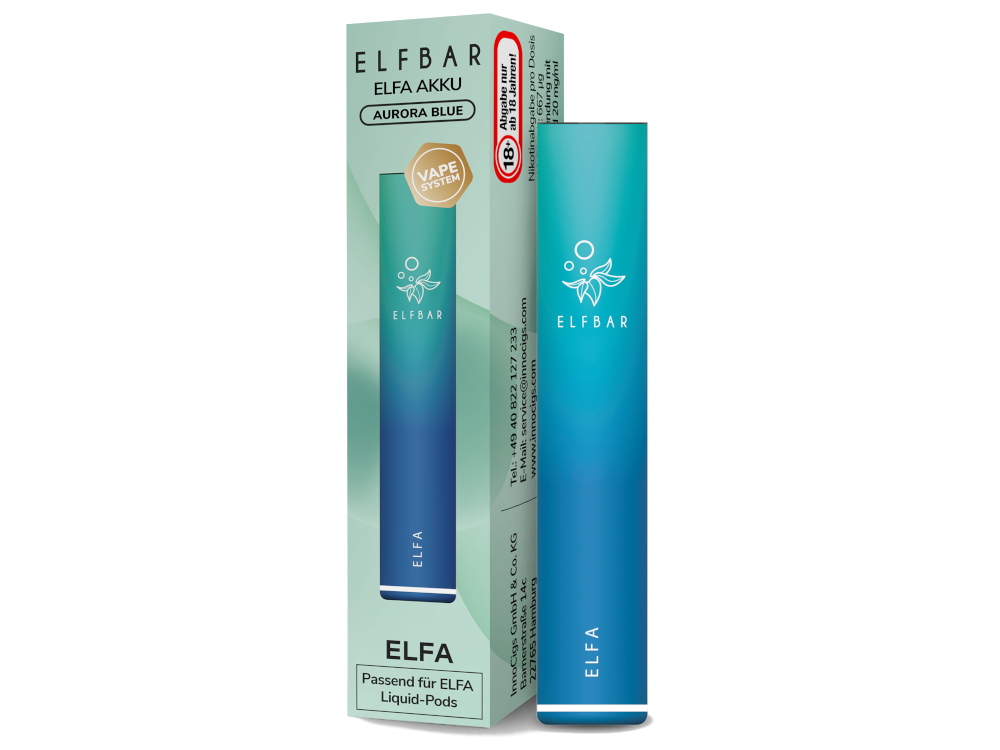 ELFBAR ELFA AKKU 500 AURORA-BLAU