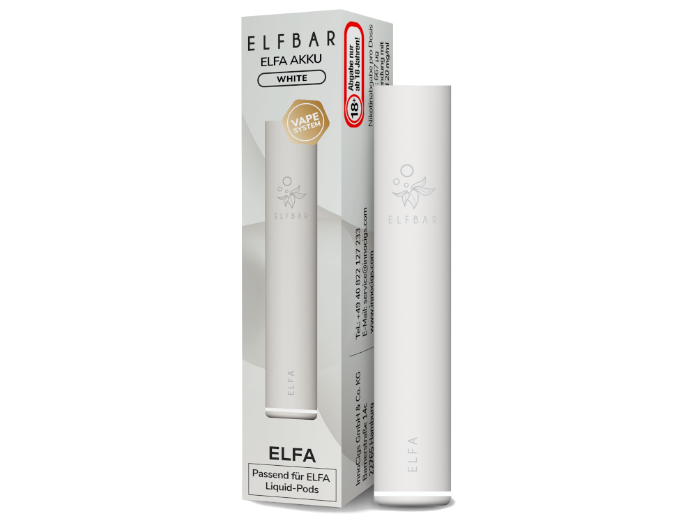 ELFBAR ELFA AKKU 500 WHITE