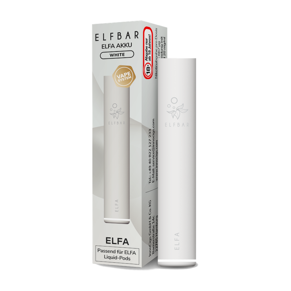 ELFBAR ELFA AKKU 500 WHITE