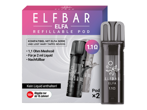[CHD-10150] ELFBAR ELFA LEER POD 2ER 1,1 OHM