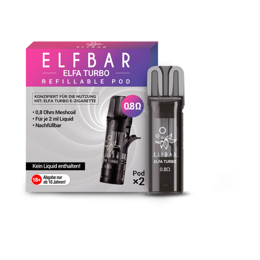 [CHD-10156] ELFBAR ELFA TURBO LEERPOD 2ER 0,8 OHM