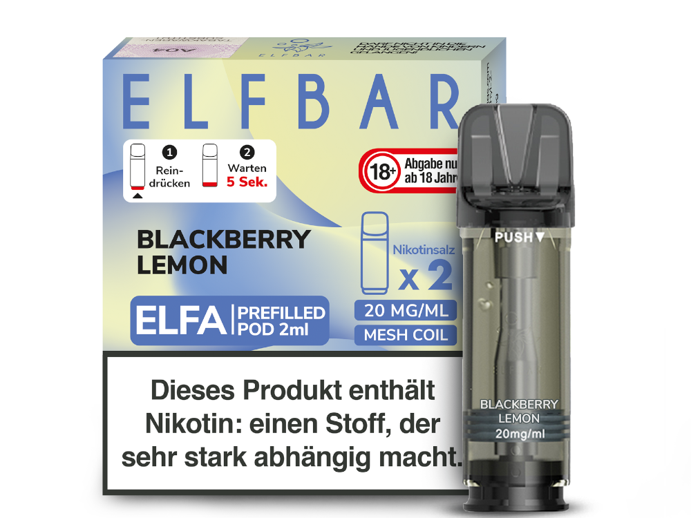 ELFBAR ELFA POD BLACKBERRY LEMON 20MG