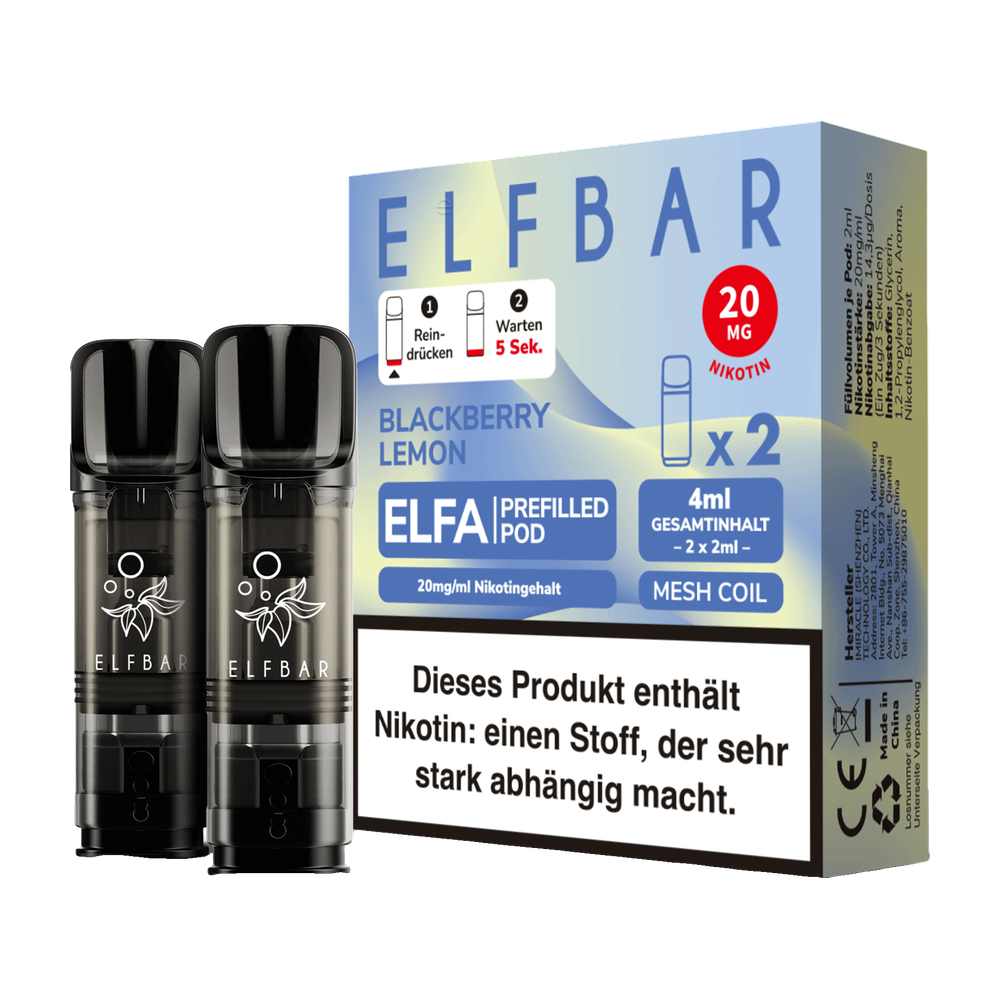 ELFBAR ELFA POD BLACKBERRY LEMON 20MG