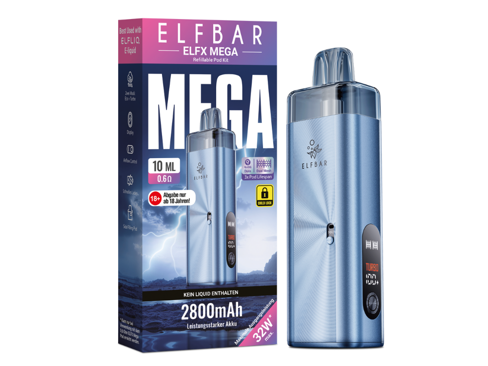 Elfbar Elfx Mega Cyan