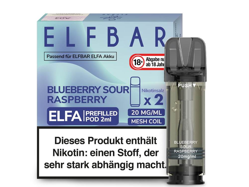 ELFBAR ELFA POD BLUEBERRY SOUR RASPBERRY 20MG