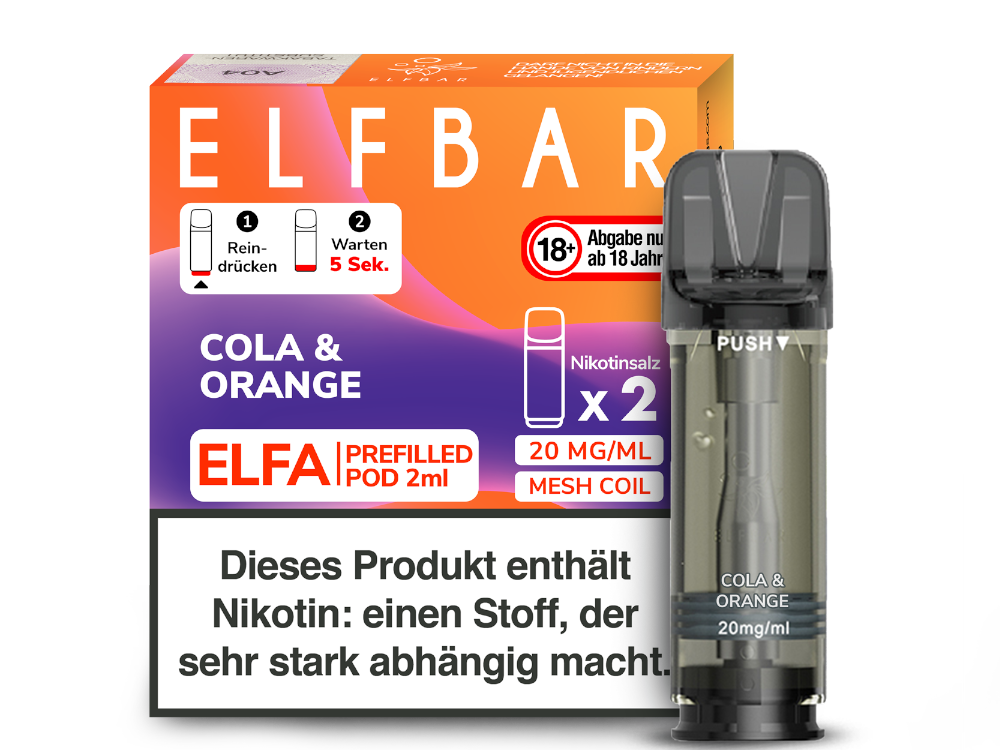ELFBAR ELFA POD COLA & ORANGE 20MG