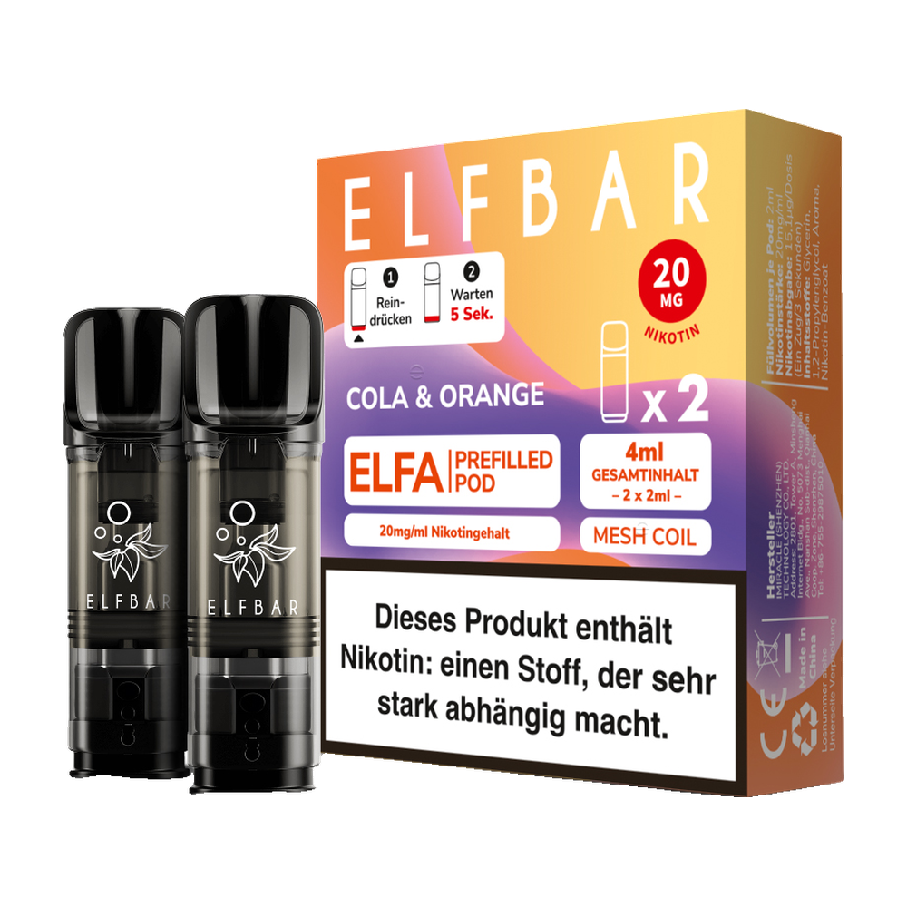 ELFBAR ELFA POD COLA & ORANGE 20MG