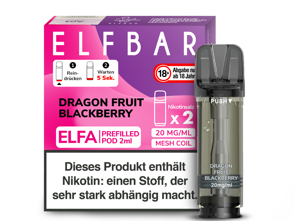 ELFBAR ELFA POD DRAGONFRUIT BLACKBERRY 20MG