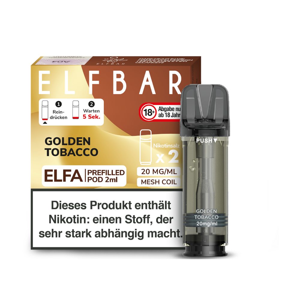 ELFBAR ELFA POD GOLDEN TOBACCO 20MG