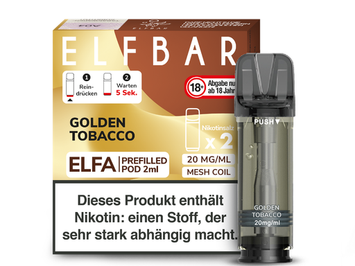 [CHD-10023] ELFBAR ELFA POD GOLDEN TOBACCO 20MG
