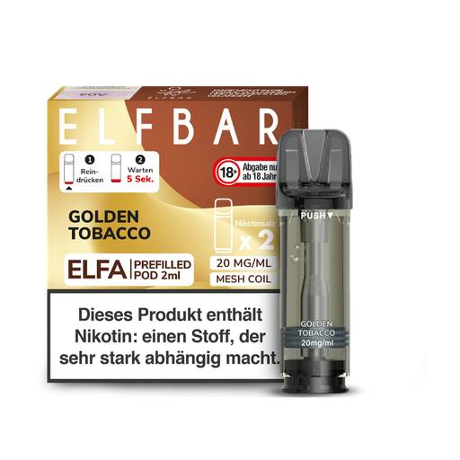 [CHD-10023] ELFBAR ELFA POD GOLDEN TOBACCO 20MG