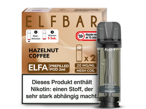 [CHD-10025] ELFBAR ELFA POD HAZELNUT COFFEE 20MG
