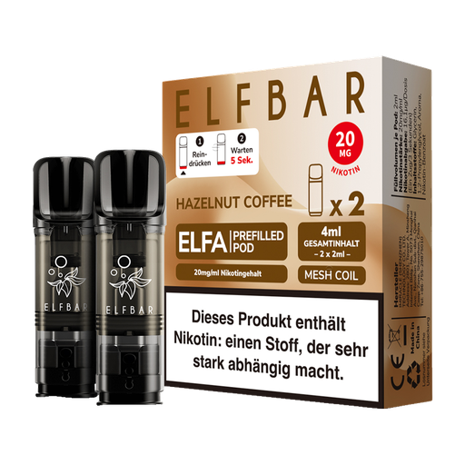 [CHD-10025] ELFBAR ELFA POD HAZELNUT COFFEE 20MG