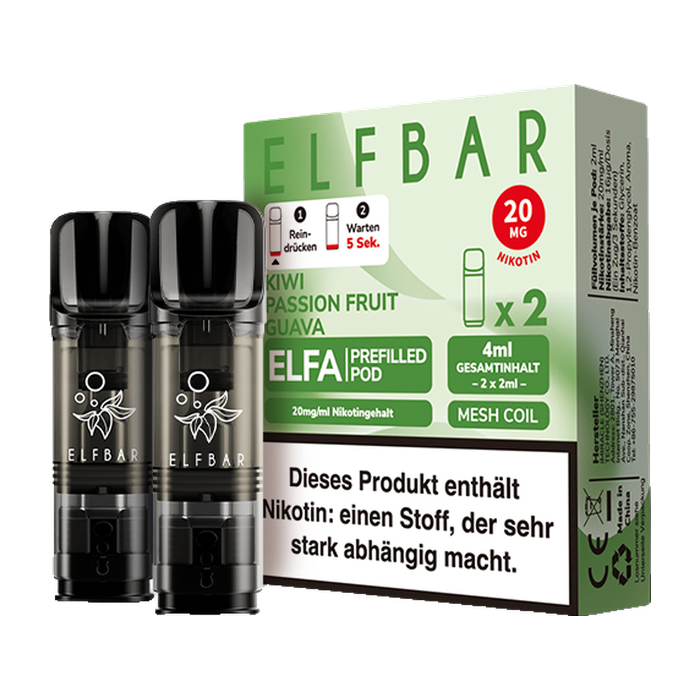 ELFBAR ELFA POD KIWI PASSION FRUIT GUAVA 20MG