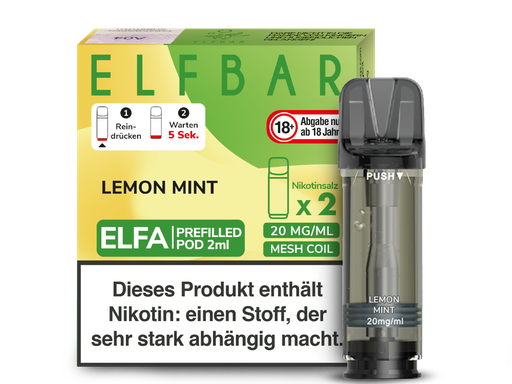 [CHD-10027] ELFBAR ELFA POD LEMON MINT 20MG