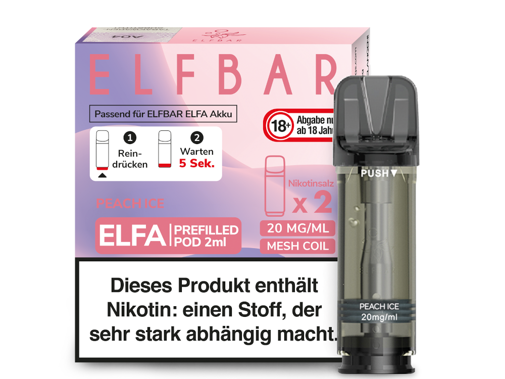 ELFBAR ELFA POD PEACH ICE 20MG