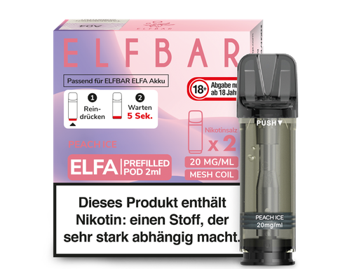 [CHD-10031] ELFBAR ELFA POD PEACH ICE 20MG