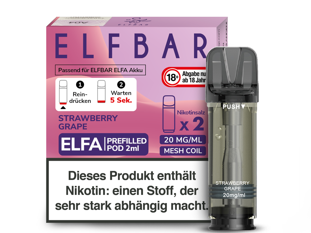ELFBAR ELFA POD STRAWBERRY GRAPE 20MG