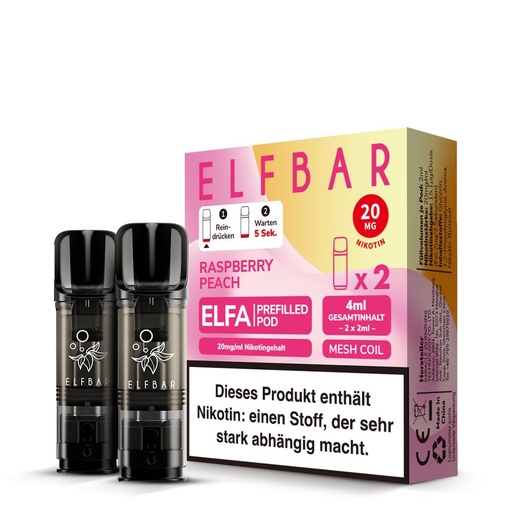 [CHD-10424] ELFBAR ELFA POD RASPBERRY PEACH 20MG