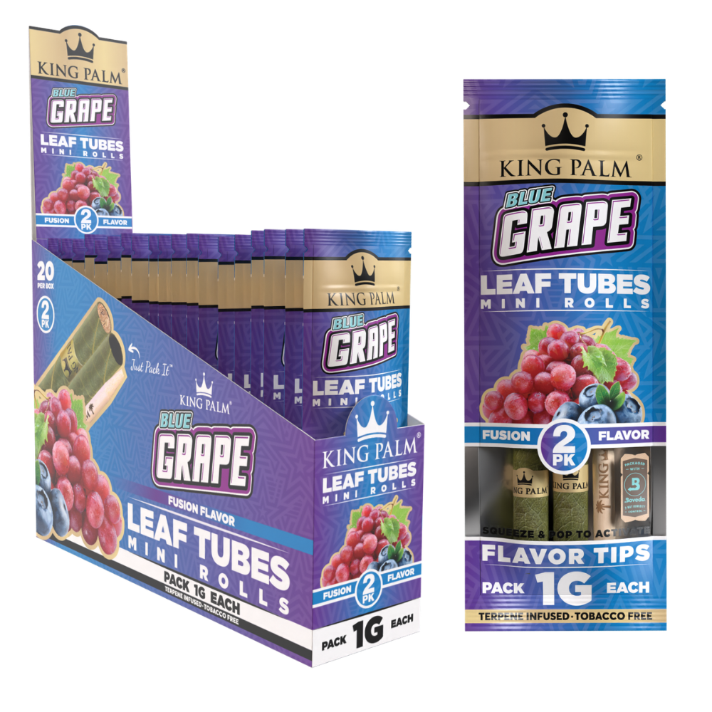 King Palm Mini Size 2er Pack Blue Grape (Display 20× 2er-Pack)