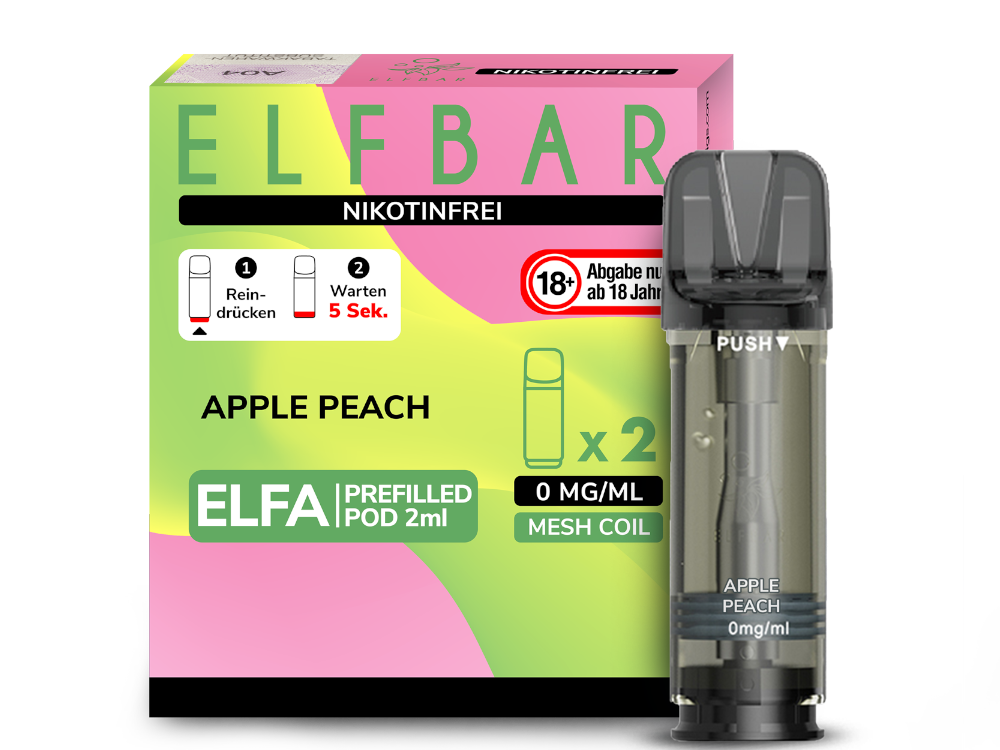 ELFBAR ELFA POD APPLE PEACH 0MG