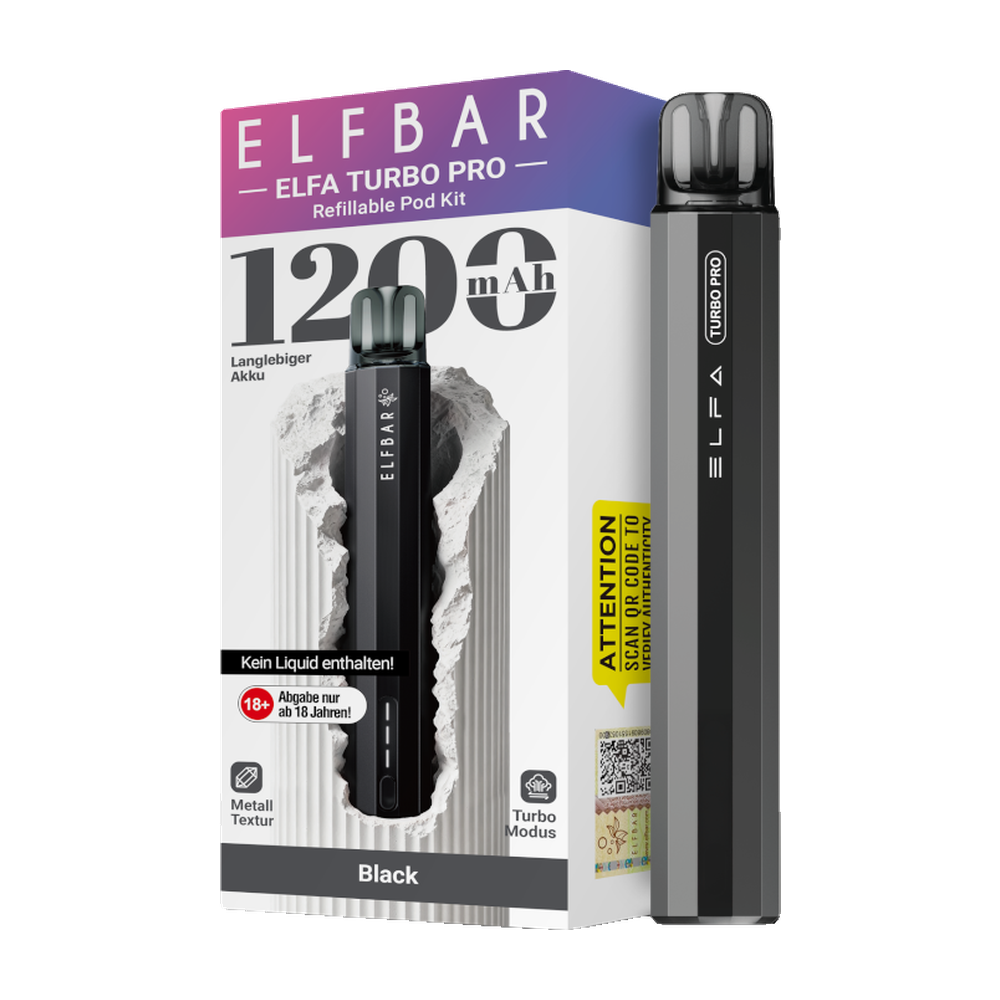ELFBAR ELFA TURBO PRO SET BLACK