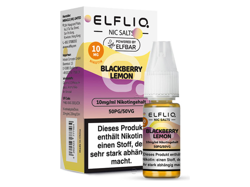 ELFLIQ BLACKBERRY LEMON 10MG