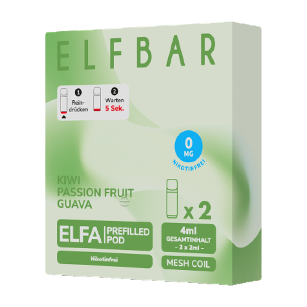 ELFBAR ELFA POD KIWI PASSION FRUIT GUAVA 0MG