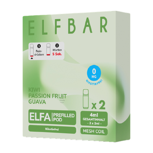 [CHD-10004] ELFBAR ELFA POD KIWI PASSION FRUIT GUAVA 0MG
