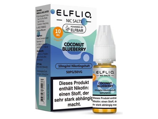 [CHD-10090] ELFLIQ COCONUT BLUEBERRY 10MG