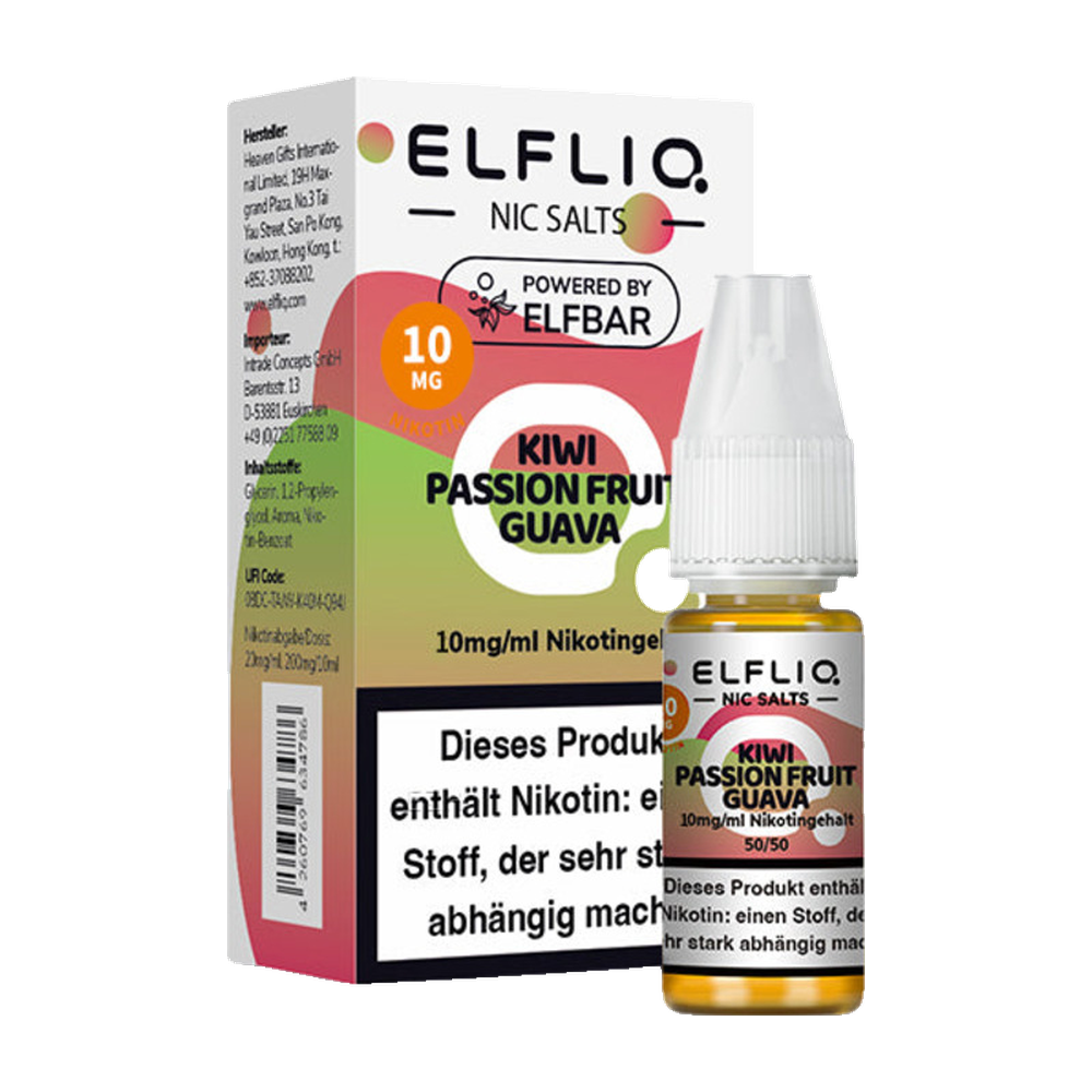 ELFLIQ KIWI PASSION FRUIT GUAVA 10MG